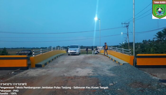 Dukung Aktivitas Ekonomi Warga, Pemkab Tanbu Rampungkan 3 Jembatan