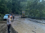 Jalan Batulicin Kandangan Sudah Bisa Dilintasi, Kapolsek Mantewe Himbau Warga Berhati-hati