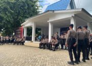 Pencermatan Hasil Rekapitulasi Pemilu Tingkat Kabupaten Tanbu, Dijaga Ketat Anggota Kepolisian