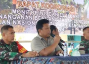 Rakor Penanganan Longsor Mantewe BPBD Tanbu dan Tim Monev Tinjau Lapangan