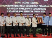 Pasangan Calon Bupati dan Wakil Bupati Tanah Bumbu, Dapatkan Nomor Urut 1 Pada Pilkada 2024 Ini